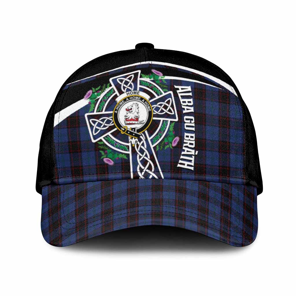 Home (Hume) Tartan Crest Classic Cap Scottish Thistle Celtic Cross Alba Gu Brath