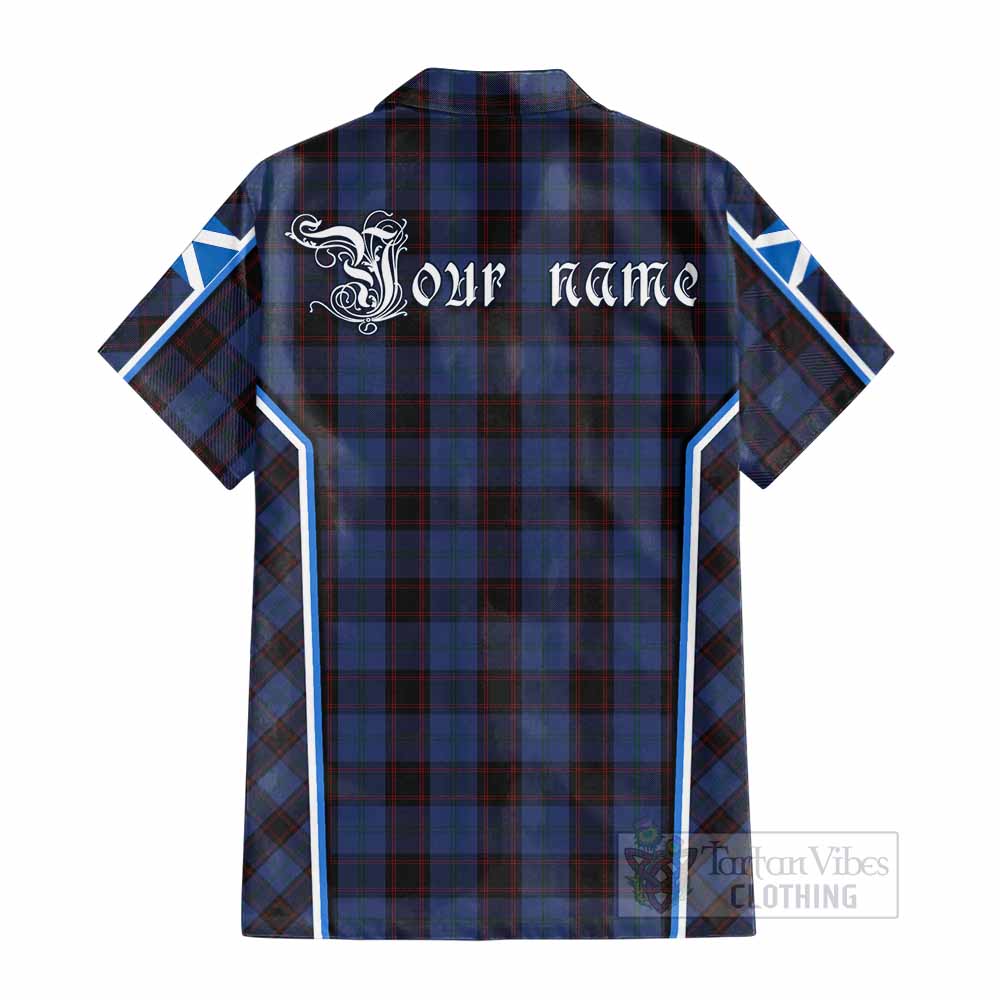 Home (Hume) Tartan Crest Cotton Hawaiian Shirt Scotland Coat of Arm Flag Style - Tartan Vibes Clothing