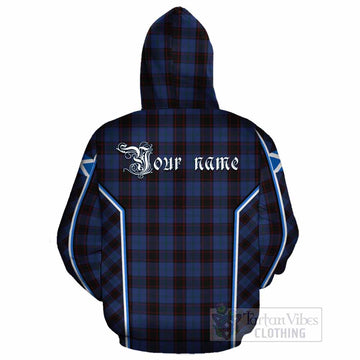 Home (Hume) Tartan Crest Cotton Hoodie Scotland Coat of Arm Flag Style