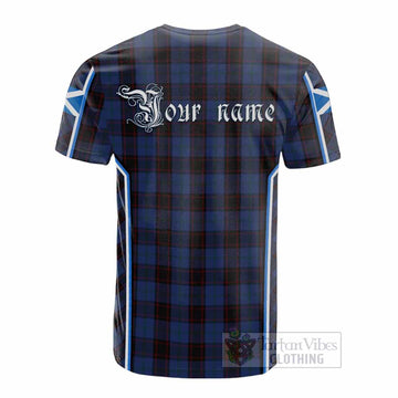 Home (Hume) Tartan Crest Cotton T-shirt Scotland Coat of Arm Flag Style - Tartan Vibes Clothing