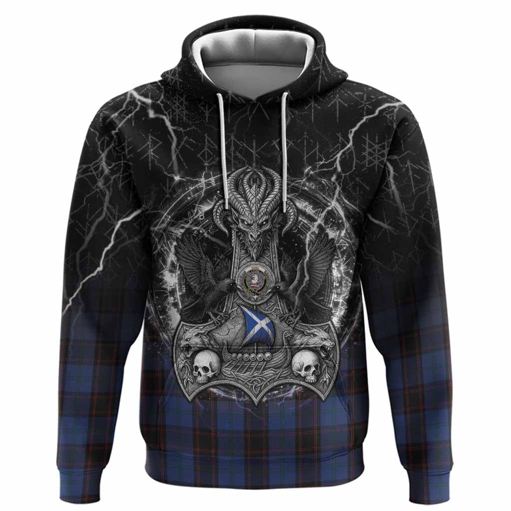 Home (Hume) Tartan Crest Hoodie Celtic Odin's Raven Legacy