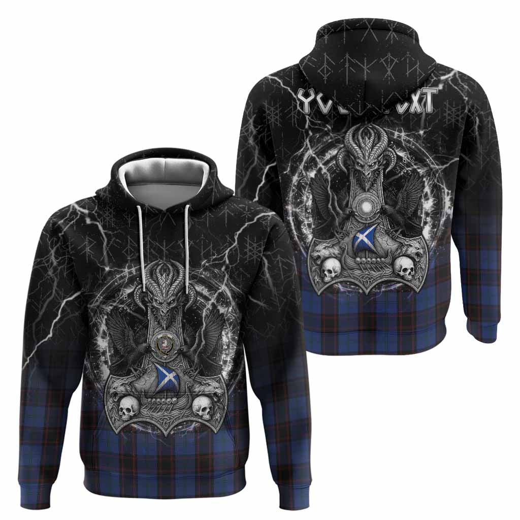 Home (Hume) Tartan Crest Hoodie Celtic Odin's Raven Legacy