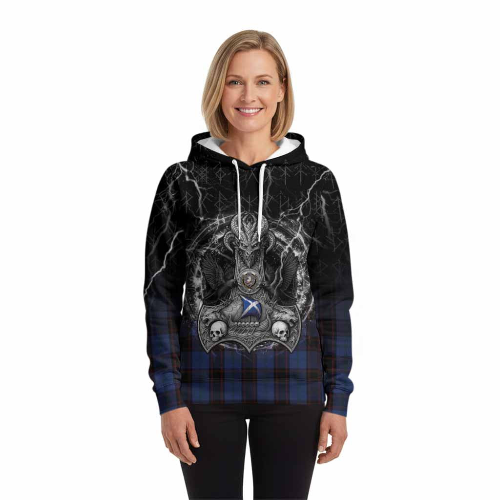 Home (Hume) Tartan Crest Hoodie Celtic Odin's Raven Legacy