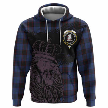 Home (Hume) Tartan Crest Hoodie Crowned Lion Heritage Style