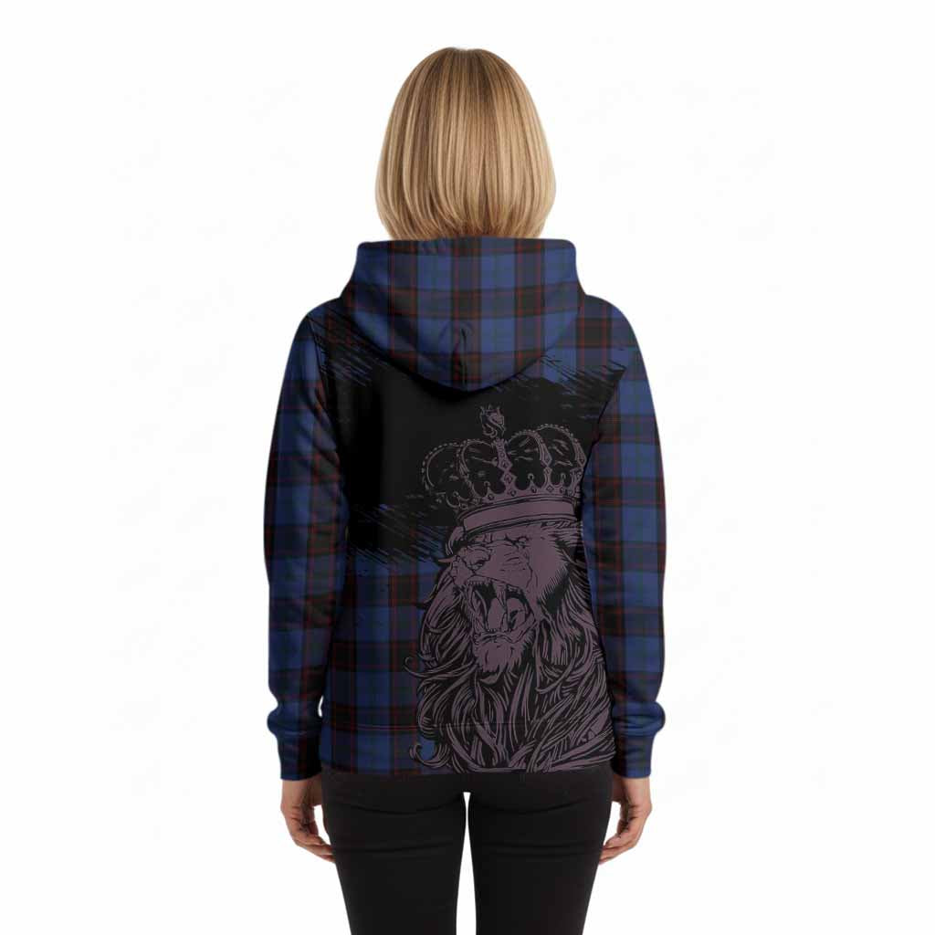 Home (Hume) Tartan Crest Hoodie Crowned Lion Heritage Style