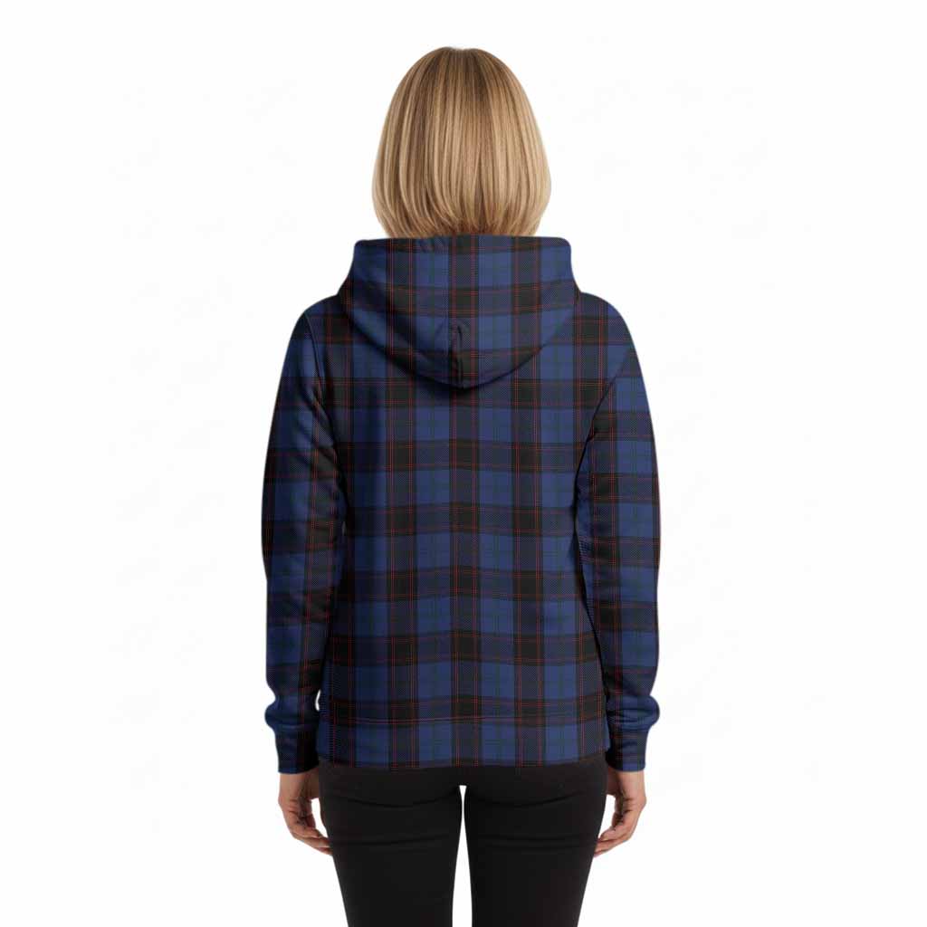 Home (Hume) Tartan Crest Hoodie Ferocious Lion Style