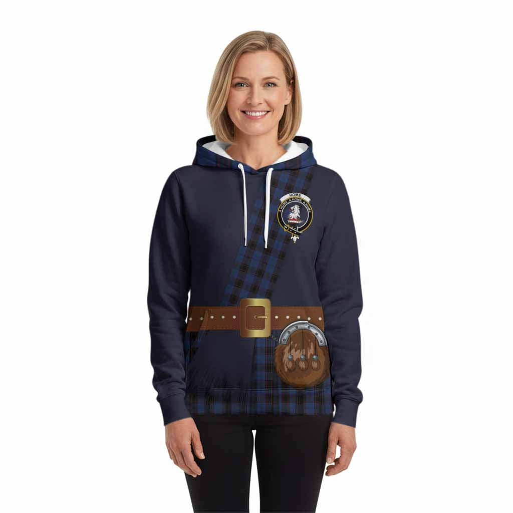 Home (Hume) Tartan Crest Hoodie Kilt Costume Style