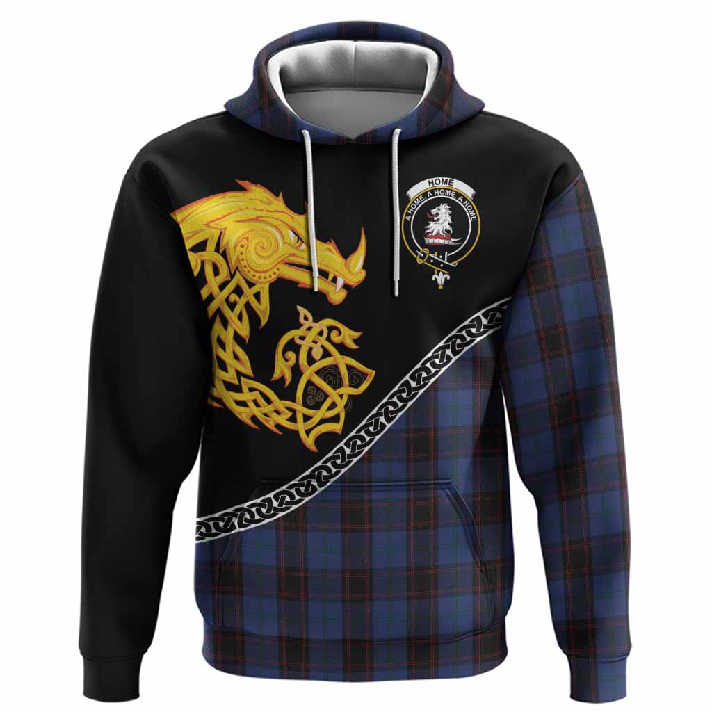 Home (Hume) Tartan Crest Hoodie Legendary Dragon Knot Half Style