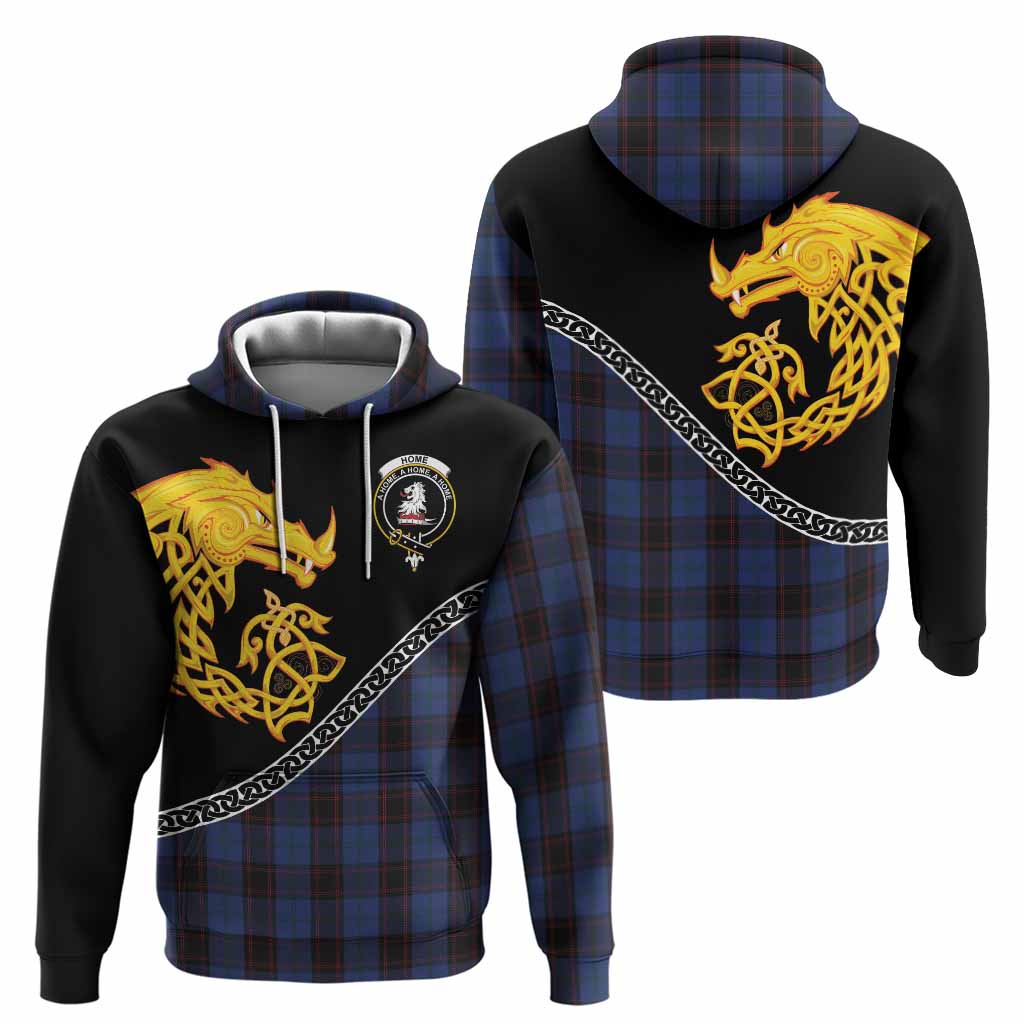 Home (Hume) Tartan Crest Hoodie Legendary Dragon Knot Half Style