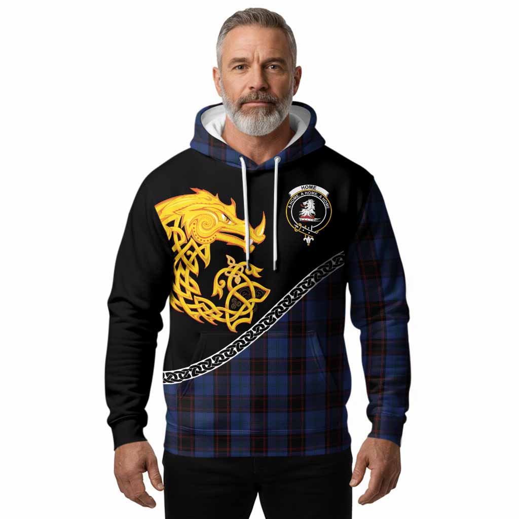 Home (Hume) Tartan Crest Hoodie Legendary Dragon Knot Half Style