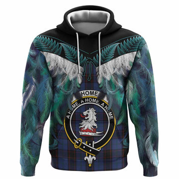 Home (Hume) Tartan Crest Hoodie New Zealand Maori Korowai Cloak