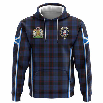 Home (Hume) Tartan Crest Hoodie Scotland Coat of Arm Flag Style - Tartan Vibes Clothing