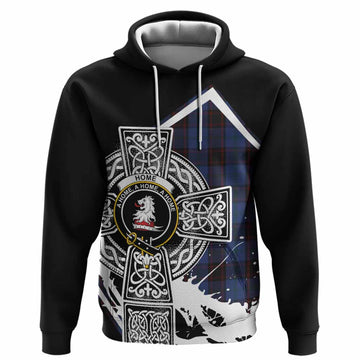 Home (Hume) Tartan Crest Hoodie Scottish Celtic Cross Heritage