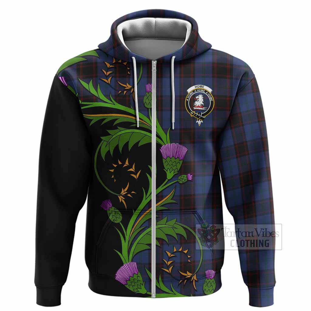 Home (Hume) Tartan Crest Hoodie Scottish Thistle Pride Heritage Art