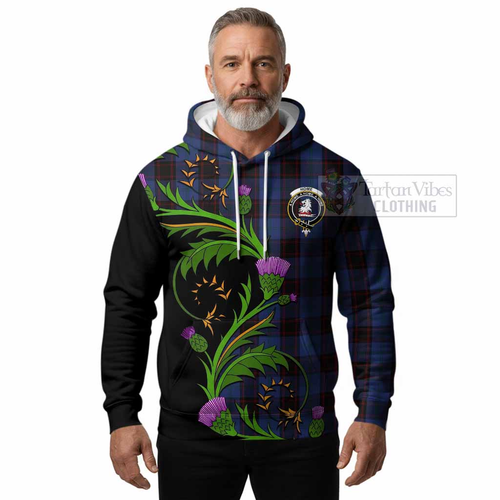 Home (Hume) Tartan Crest Hoodie Scottish Thistle Pride Heritage Art
