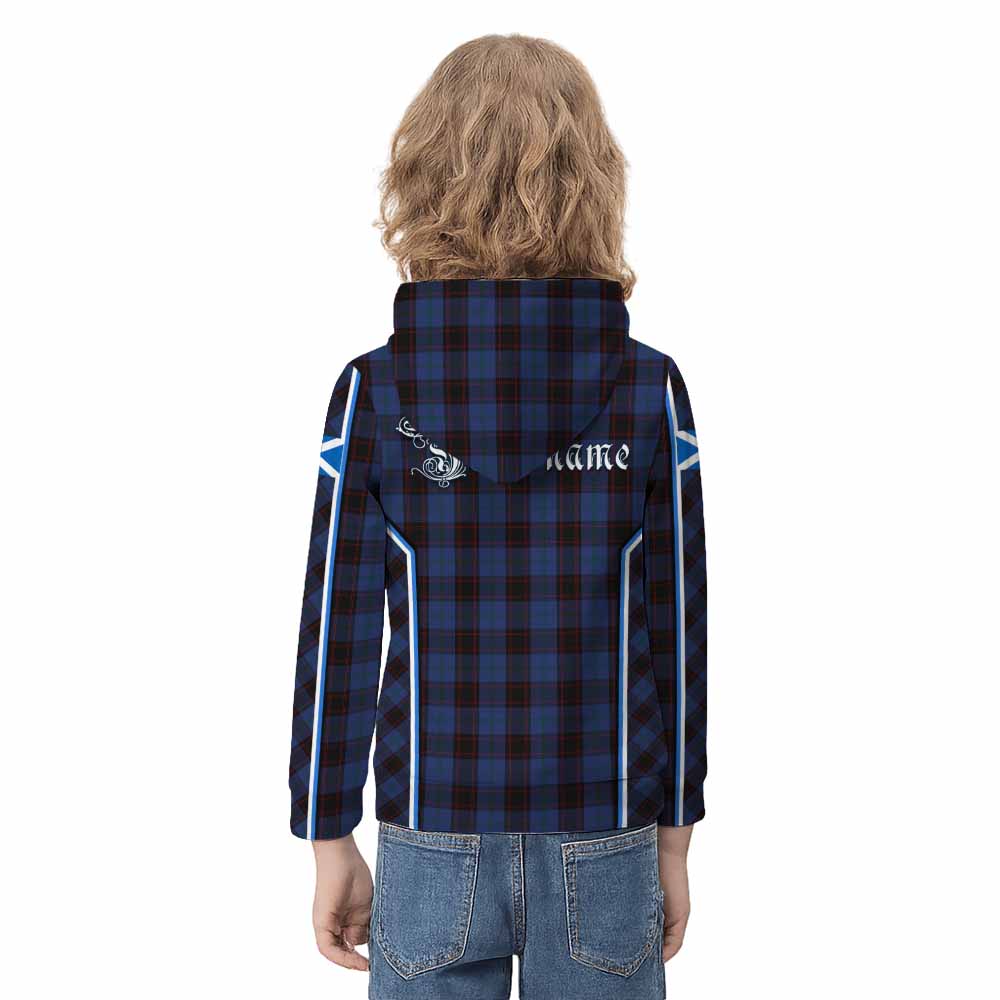 Home (Hume) Tartan Crest Kid Hoodie Scotland Coat of Arm Flag Style - Tartan Vibes Clothing