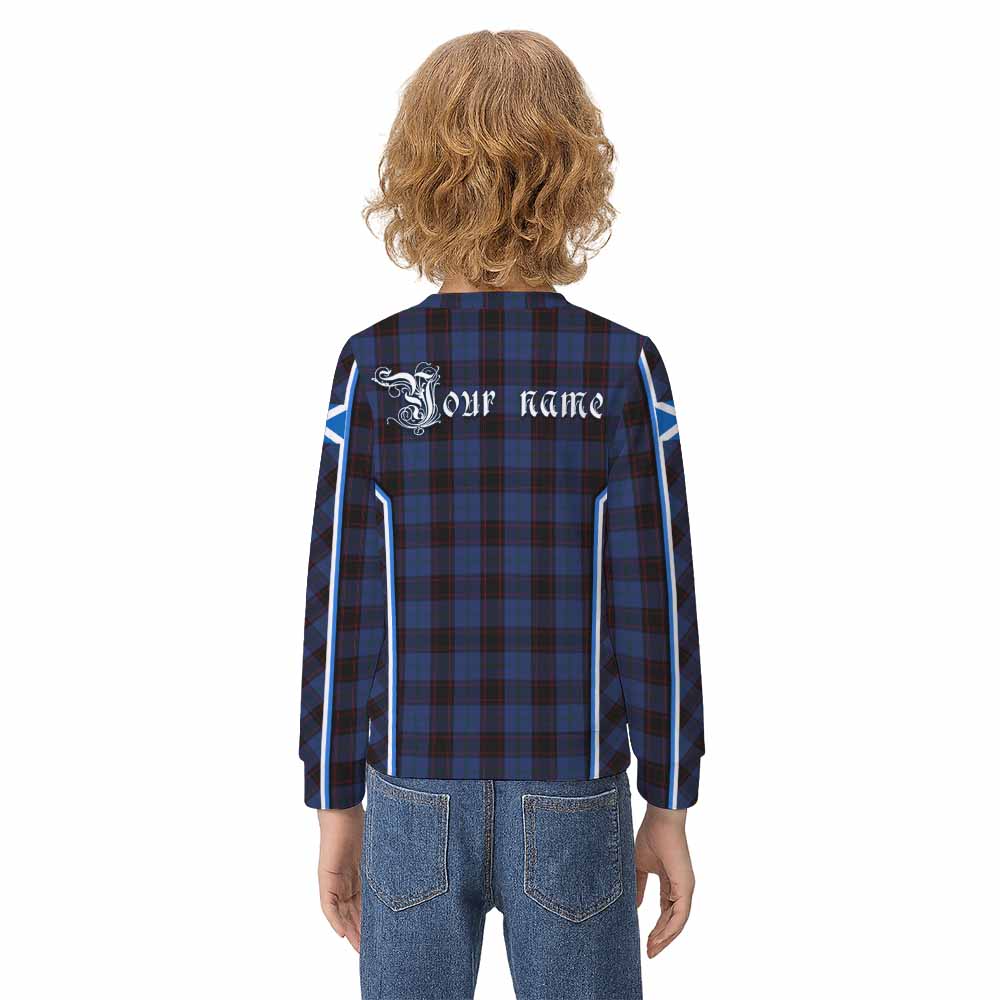 Home (Hume) Tartan Crest Kid Knitted Sweatshirt Scotland Coat of Arm Flag Style - Tartan Vibes Clothing