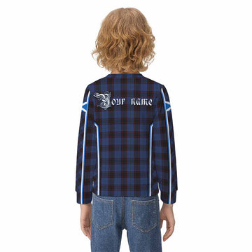 Home (Hume) Tartan Crest Kid Knitted Sweatshirt Scotland Coat of Arm Flag Style