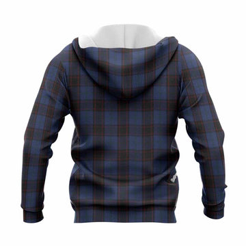 Home (Hume) Tartan Crest Knitted Hoodie Ferocious Lion Style