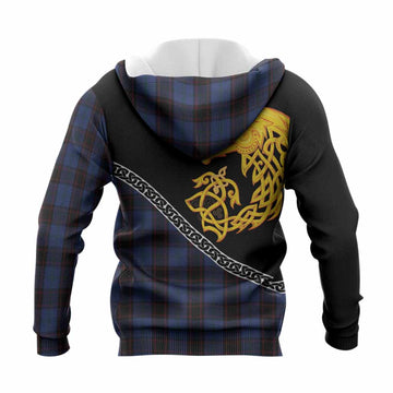 Home (Hume) Tartan Crest Knitted Hoodie Legendary Dragon Knot Half Style