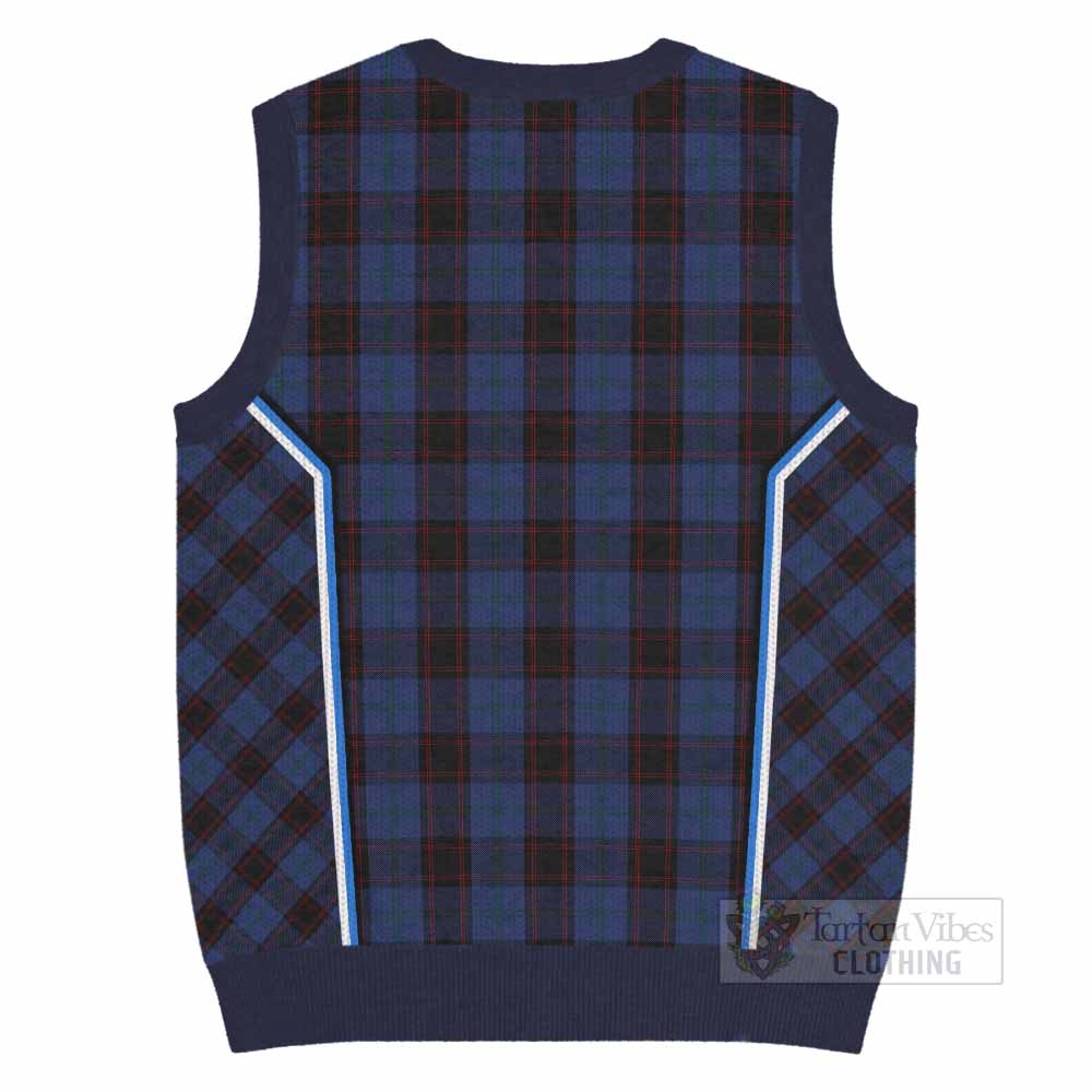Home (Hume) Tartan Crest Knitted V-Neck Vest Scotland Coat of Arm Flag Style - Tartan Vibes Clothing