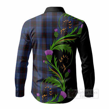 Home (Hume) Tartan Crest Long Sleeve Button Shirts Scottish Thistle Pride Heritage Art
