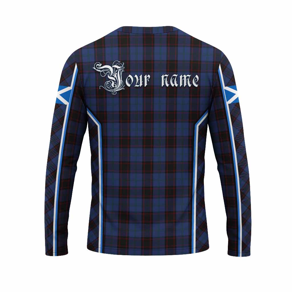 Home (Hume) Tartan Crest Long Sleeve T-Shirt Scotland Coat of Arm Flag Style - Tartan Vibes Clothing