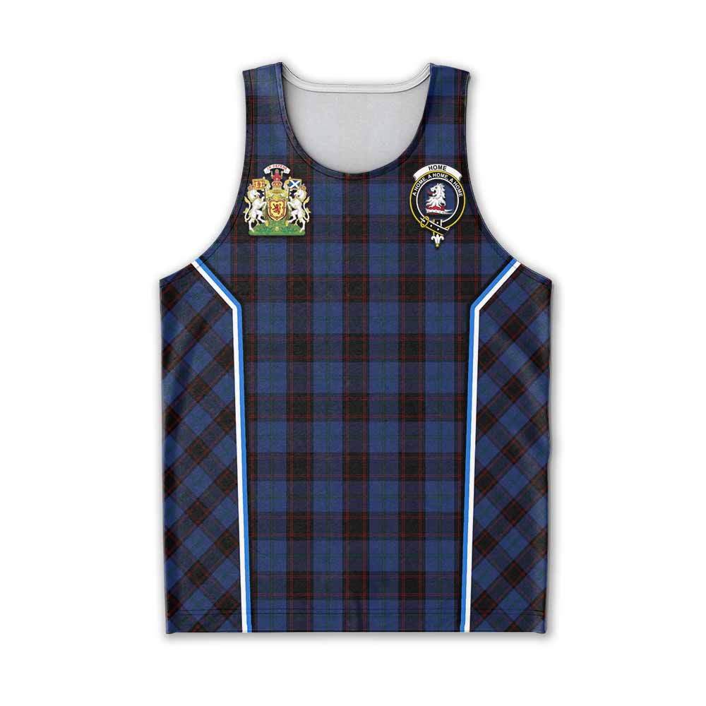 Home (Hume) Tartan Crest Men Tank Top Scotland Coat of Arm Flag Style - Tartan Vibes Clothing