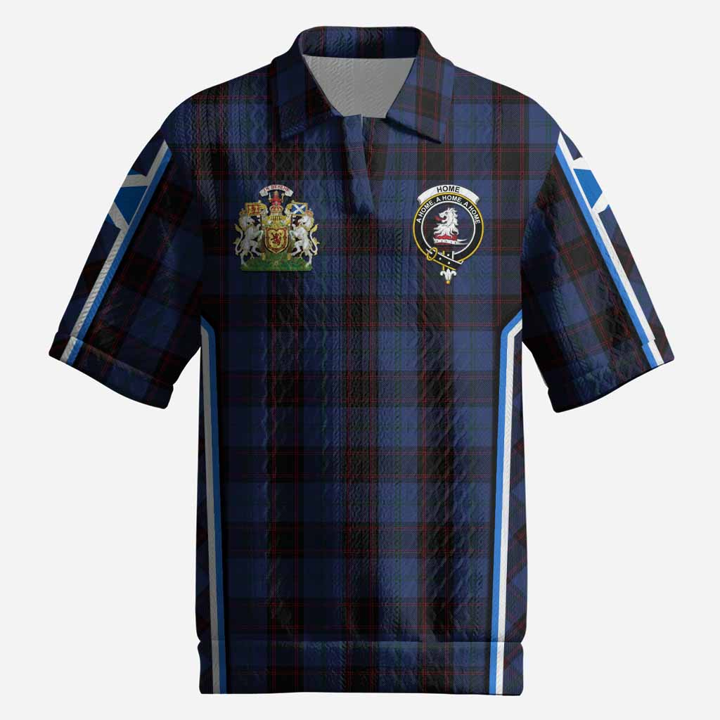 Home (Hume) Tartan Crest Men’s Polo Sweater Top Scotland Coat of Arm Flag Style