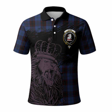 Home (Hume) Tartan Crest Polo Shirt Crowned Lion Heritage Style