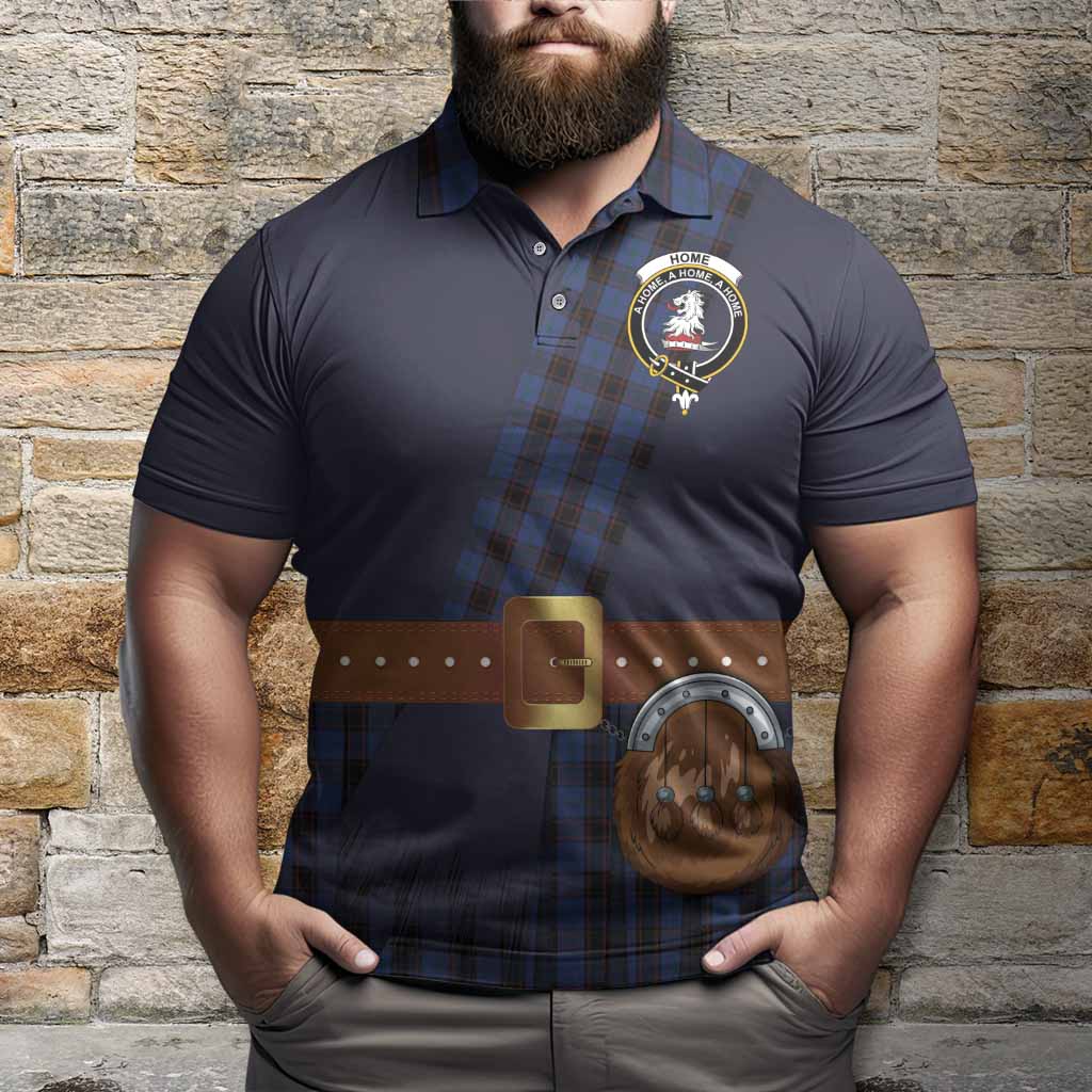 Home (Hume) Tartan Crest Polo Shirt Kilt Costume Style