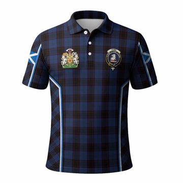 Home (Hume) Tartan Crest Polo Shirt Scotland Coat of Arm Flag Style - Tartan Vibes Clothing