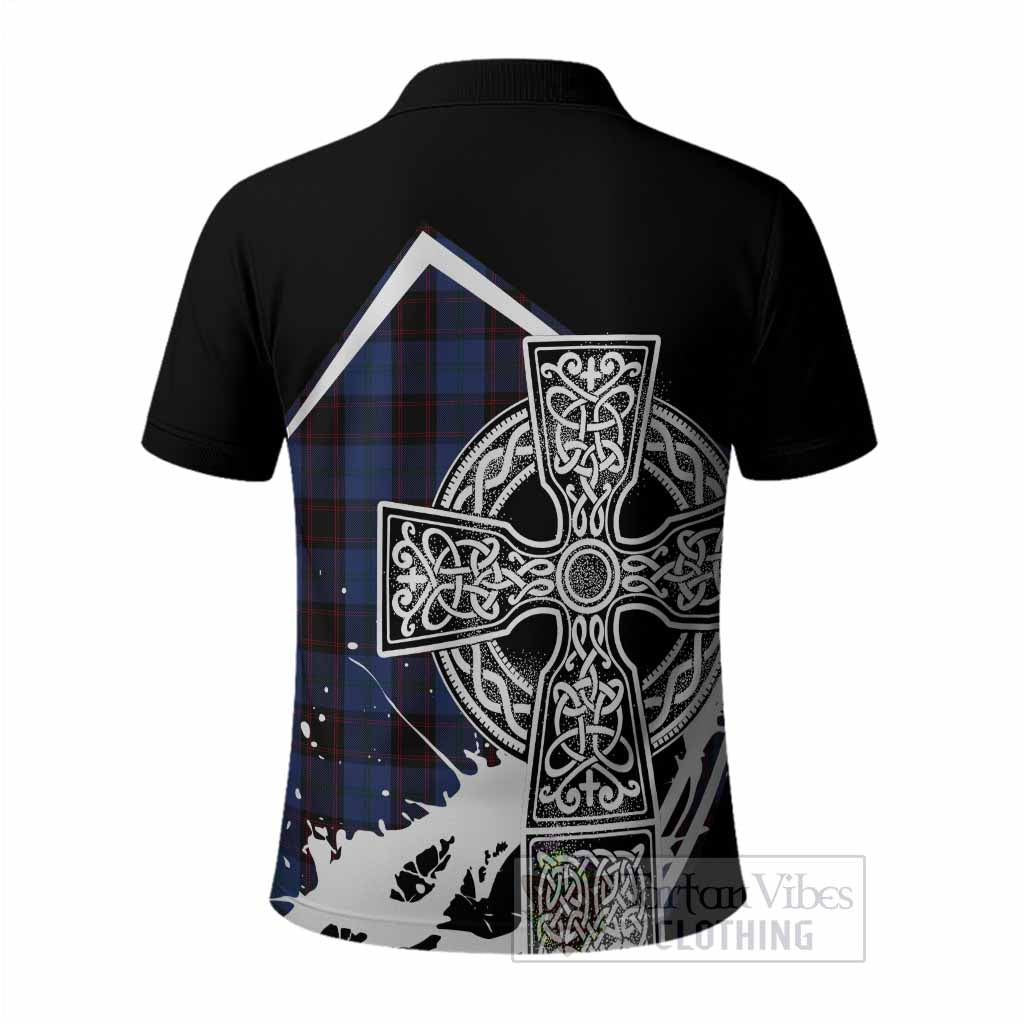 Home (Hume) Tartan Crest Polo Shirt Scottish Celtic Cross Heritage