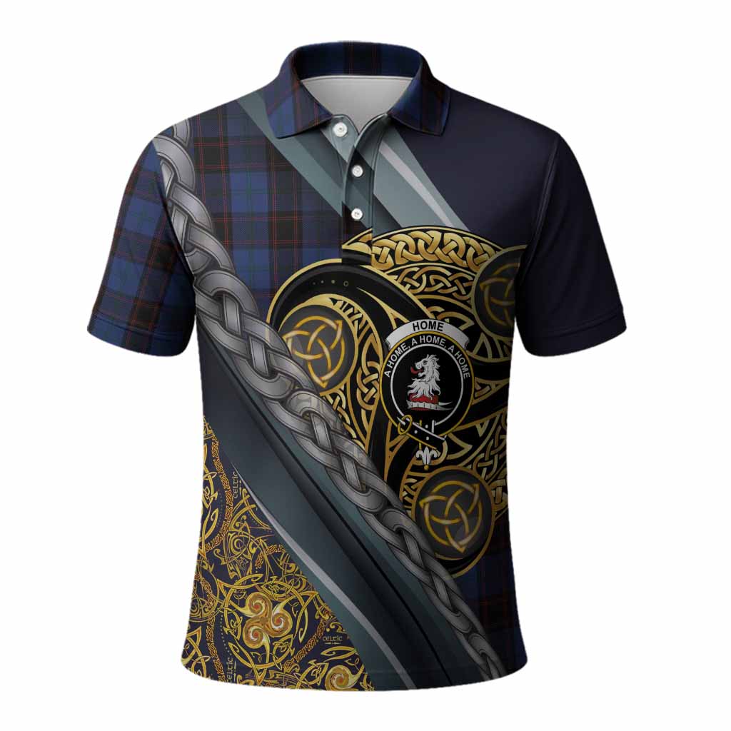 Home (Hume) Tartan Crest Polo Shirt Scottish Triskele Celtic