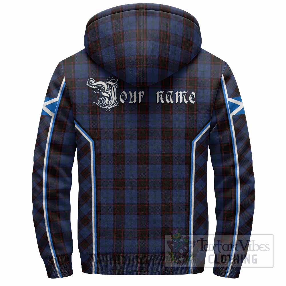 Home (Hume) Tartan Crest Sherpa Hoodie Scotland Coat of Arm Flag Style - Tartan Vibes Clothing