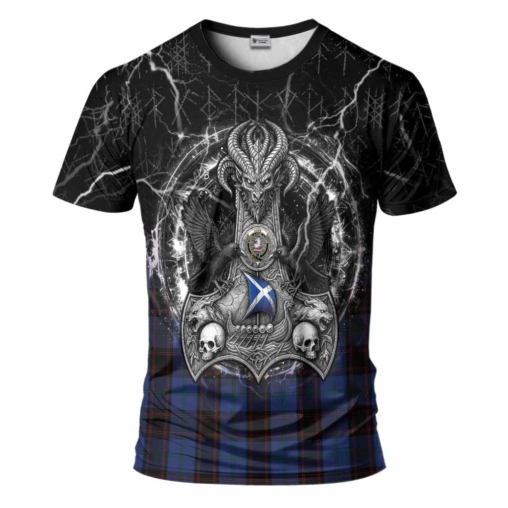 Home (Hume) Tartan Crest T-Shirt Celtic Odin's Raven Legacy