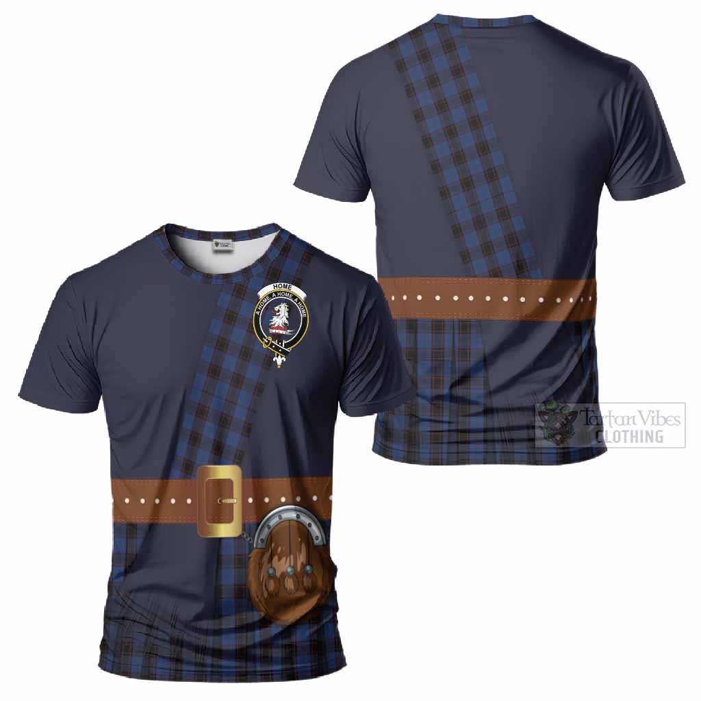 Home (Hume) Tartan Crest T-Shirt Kilt Costume Style