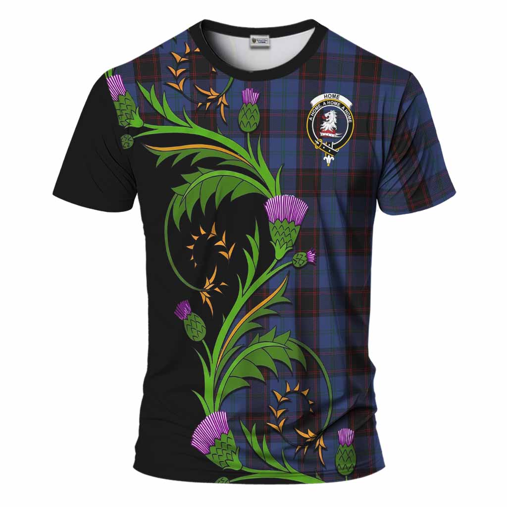 Home (Hume) Tartan Crest T-Shirt Scottish Thistle Pride Heritage Art