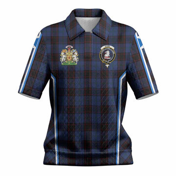 Home (Hume) Tartan Crest Women’s Polo Sweater Top Scotland Coat of Arm Flag Style