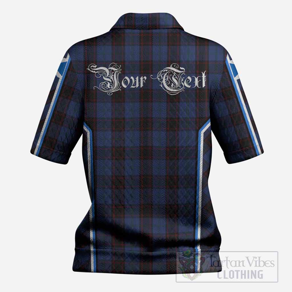 Home (Hume) Tartan Crest Women’s Polo Sweater Top Scotland Coat of Arm Flag Style