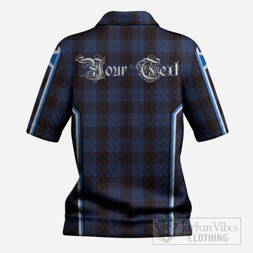 Home (Hume) Tartan Crest Women’s Polo Sweater Top Scotland Coat of Arm Flag Style