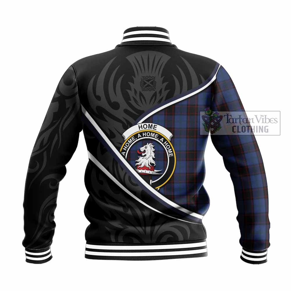 Home (Hume) Tartan Family Crest Baseball Jacket Celtic Scottish Thistle Floral - Tartan Vibes Clothing