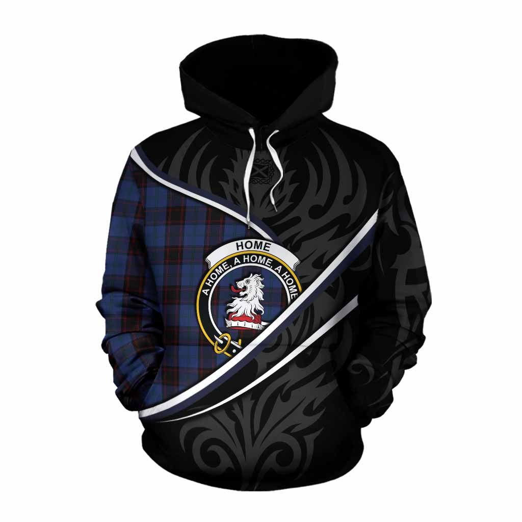 Home (Hume) Tartan Family Crest Cotton Hoodie Celtic Scottish Thistle Floral - Tartan Vibes Clothing