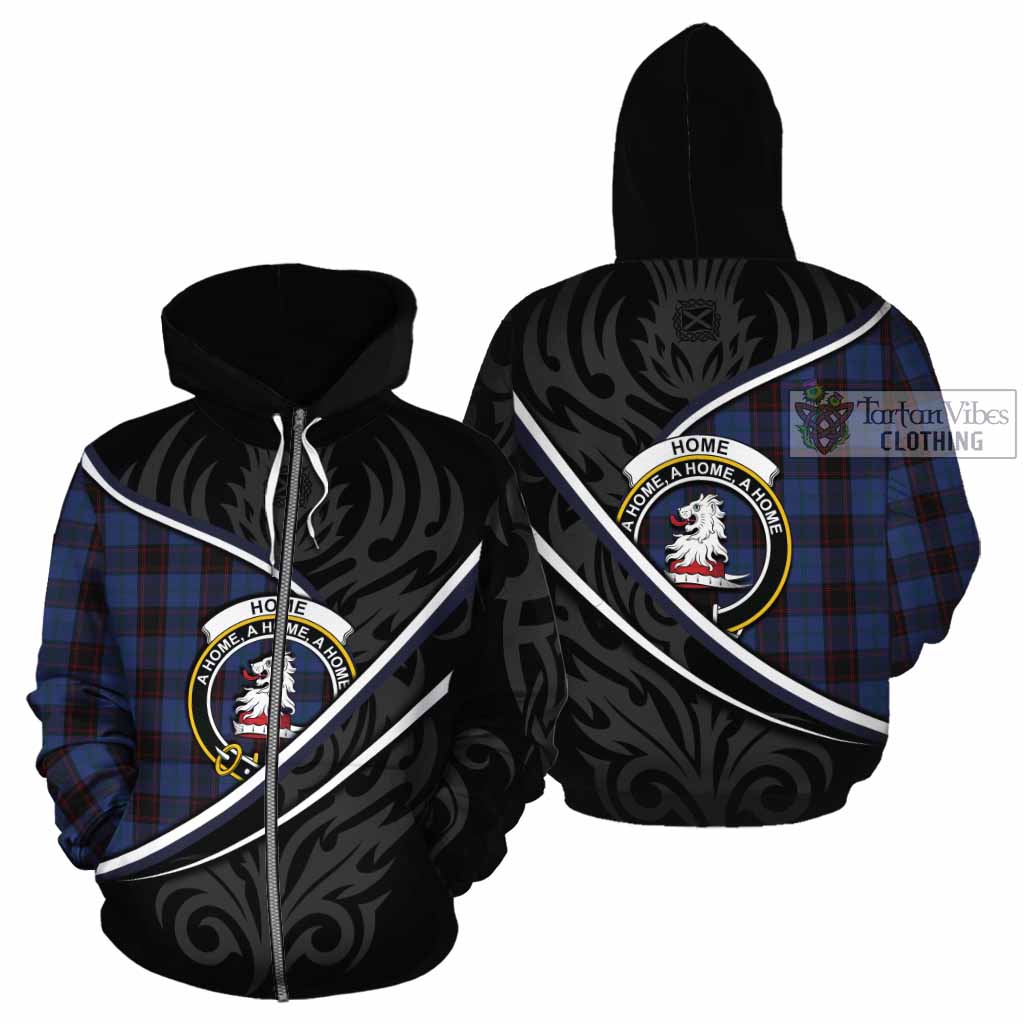 Home (Hume) Tartan Family Crest Cotton Hoodie Celtic Scottish Thistle Floral - Tartan Vibes Clothing