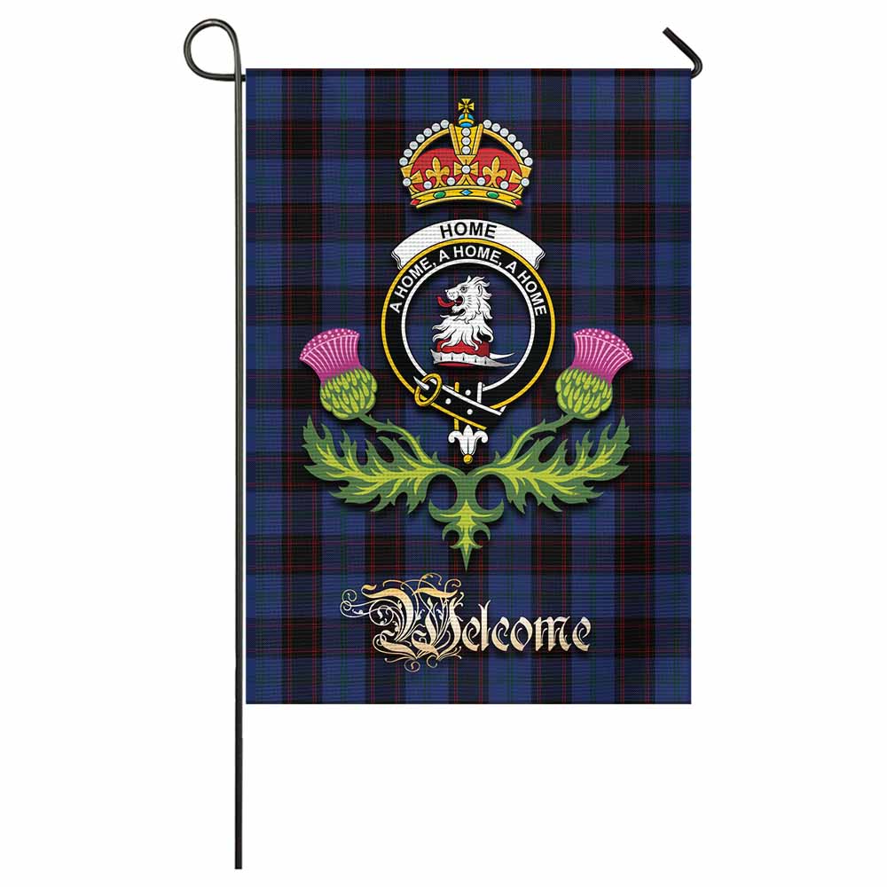 Home (Hume) Tartan Family Crest Garden Flag Royal Thistle Welcome Style - Tartan Vibes Clothing