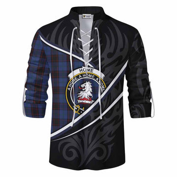 Home (Hume) Tartan Family Crest Ghillie Kilt Shirt Celtic Scottish Thistle Floral