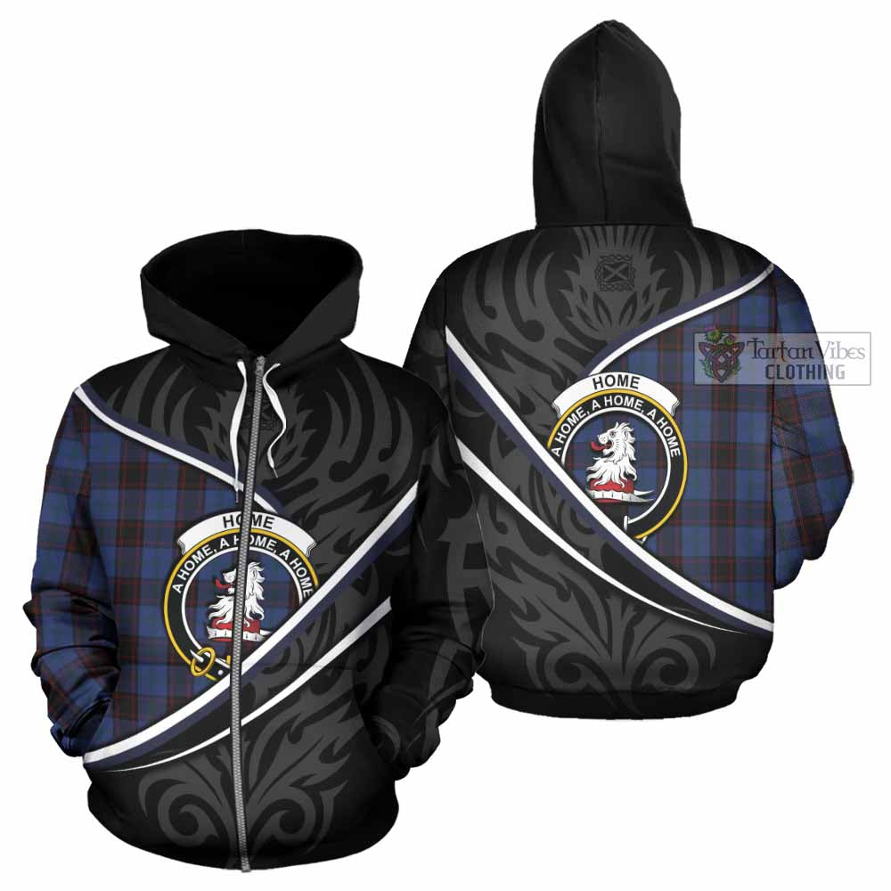 Home (Hume) Tartan Family Crest Hoodie Celtic Scottish Thistle Floral - Tartan Vibes Clothing