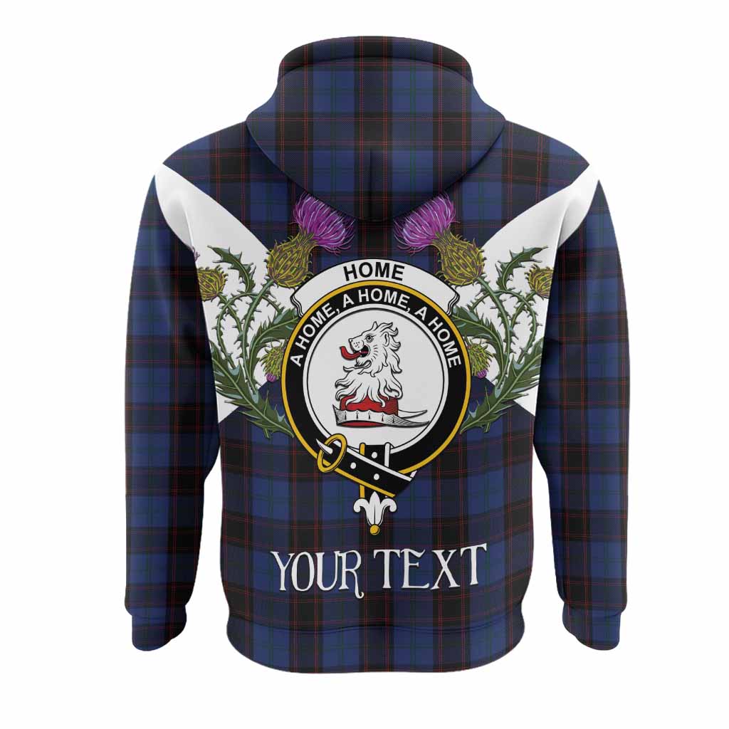 Home (Hume) Tartan Family Crest Hoodie Scottish Burns Night Thistle Floral