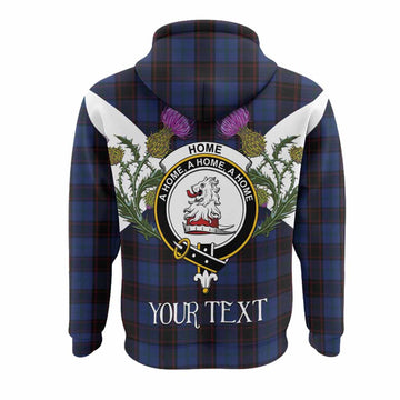 Home (Hume) Tartan Family Crest Hoodie Scottish Burns Night Thistle Floral