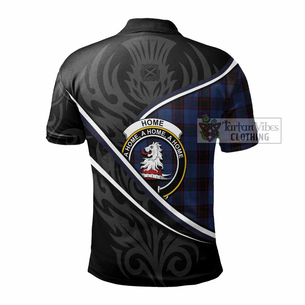 Home (Hume) Tartan Family Crest Polo Shirt Celtic Scottish Thistle Floral - Tartan Vibes Clothing